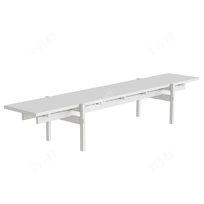 Japanese-inspired Karimoku Coffee Table 3D model image 12