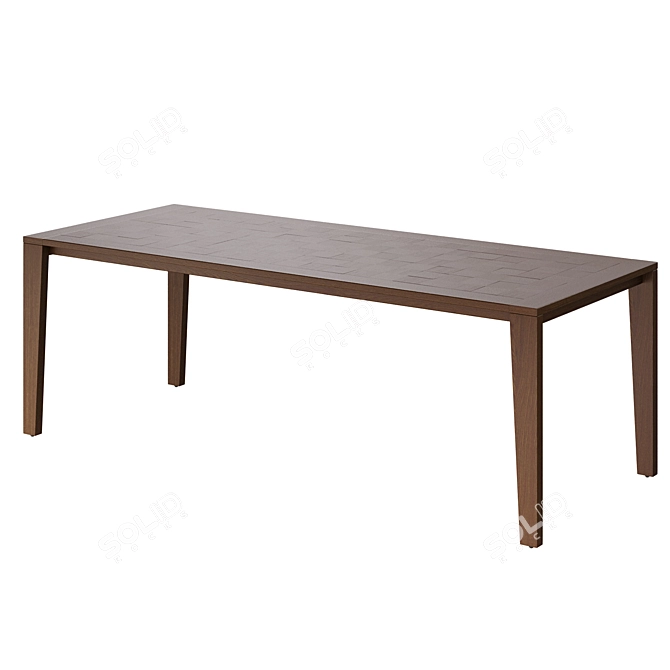 Anoka Dining Table: Stylish and Elegant Oak Design 3D model image 1