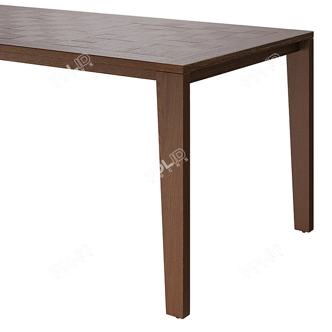 Anoka Dining Table: Stylish and Elegant Oak Design 3D model image 3