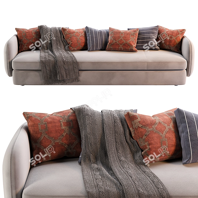 Render-Ready 3D Sofa 03 3D model image 1