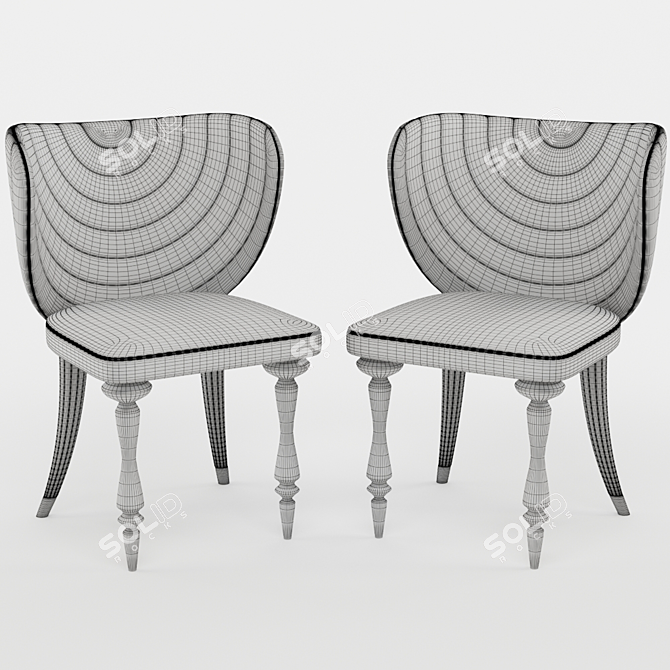 Elegant Elve Dining Set 3D model image 7