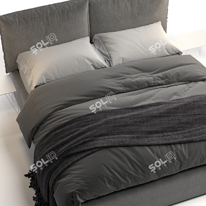 Title: Modern Simplicity Henry Bed 3D model image 6