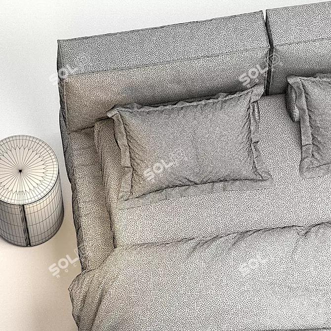 Title: Modern Simplicity Henry Bed 3D model image 7