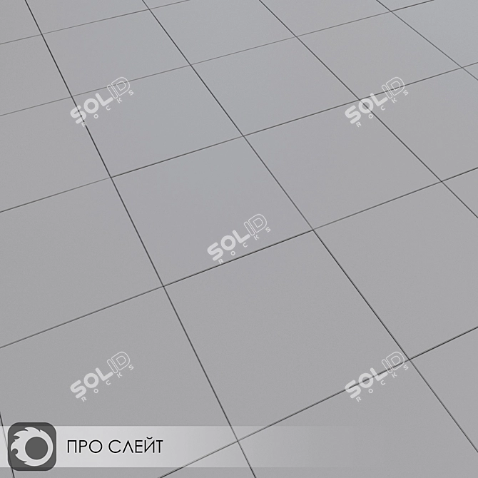 Pro Slate Grey Ceramic Tiles 3D model image 4