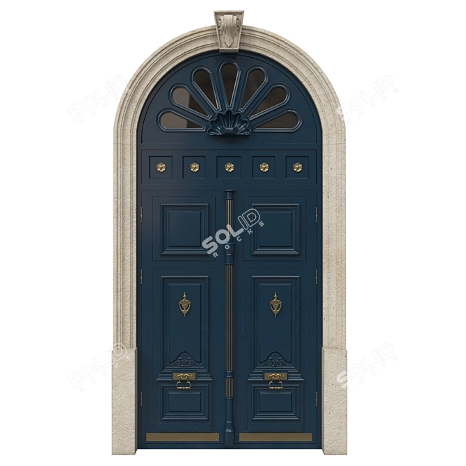 Classic 3D Max & OBJ Door 3D model image 1