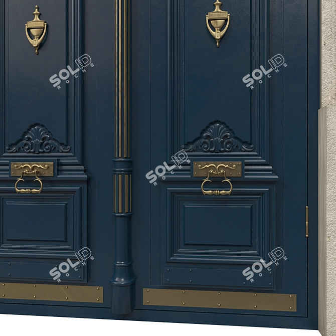 Classic 3D Max & OBJ Door 3D model image 2