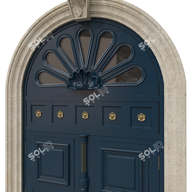 Classic 3D Max & OBJ Door 3D model image 4