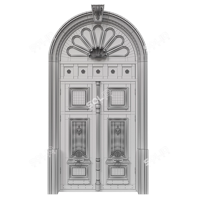 Classic 3D Max & OBJ Door 3D model image 5