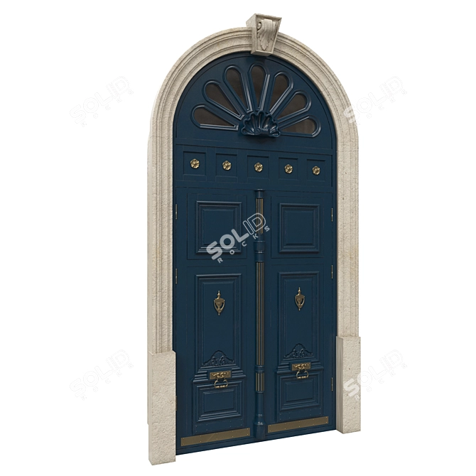 Classic 3D Max & OBJ Door 3D model image 6