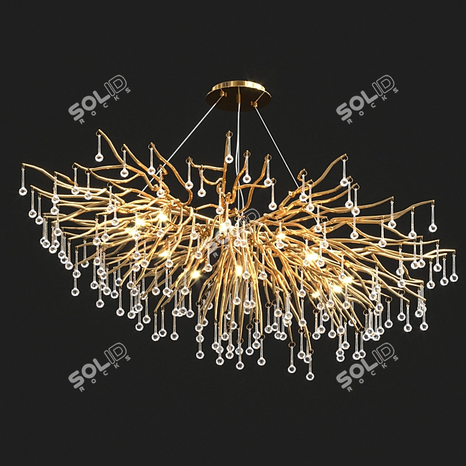 Elegant Marian Chandelier - 150cm 3D model image 2