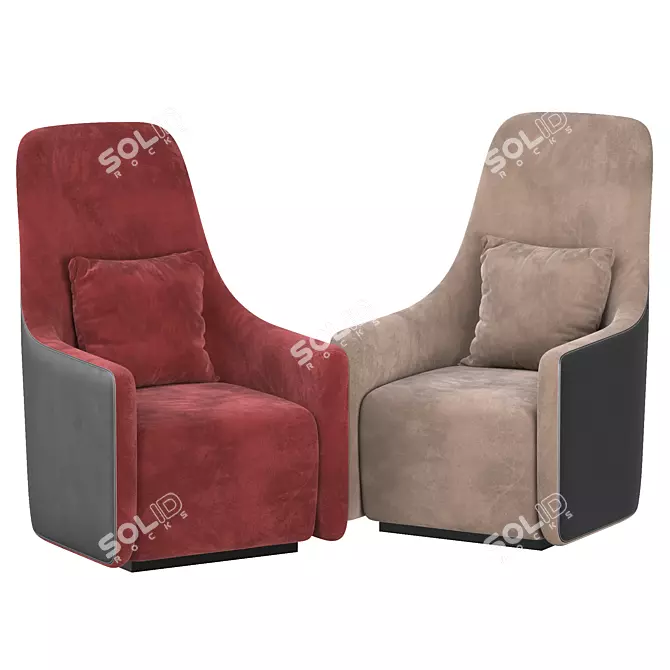 Modern Foster Armchair: Stylish and Comfortable 3D model image 2