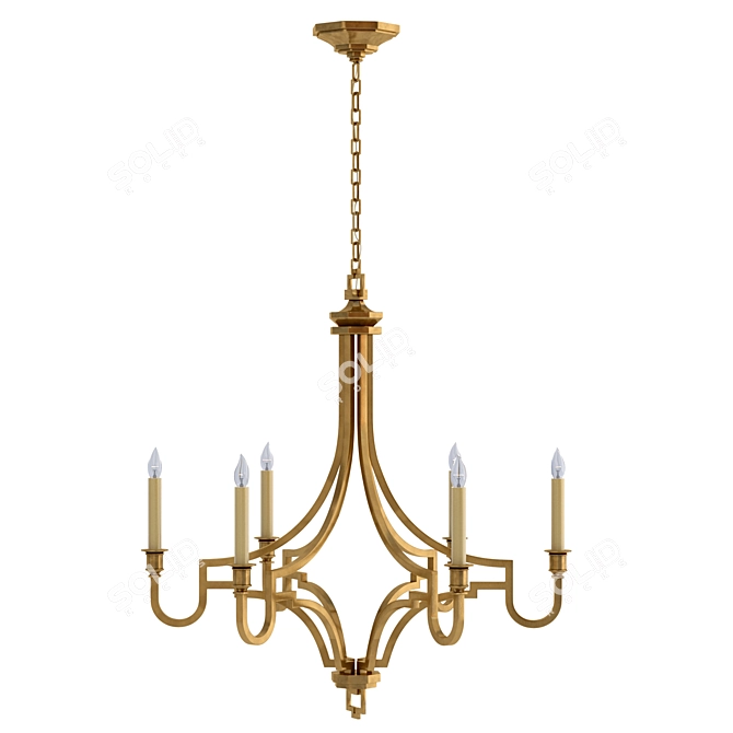 Elegant Mykonos Small Chandelier 3D model image 2