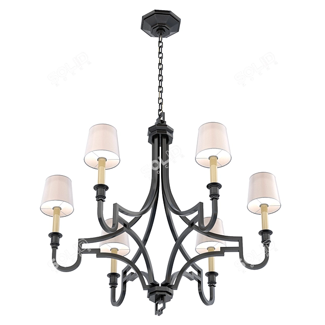 Elegant Mykonos Small Chandelier 3D model image 3