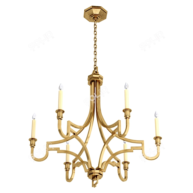 Elegant Mykonos Small Chandelier 3D model image 4