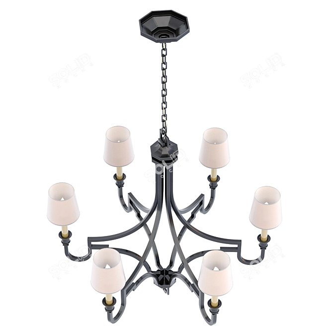 Elegant Mykonos Small Chandelier 3D model image 5