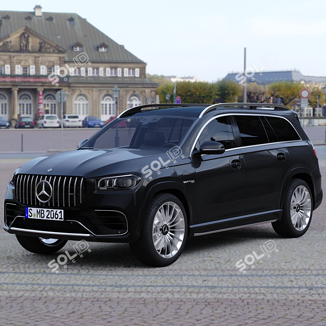 Luxury and Power: Mercedes GLS 63 AMG 3D model image 2