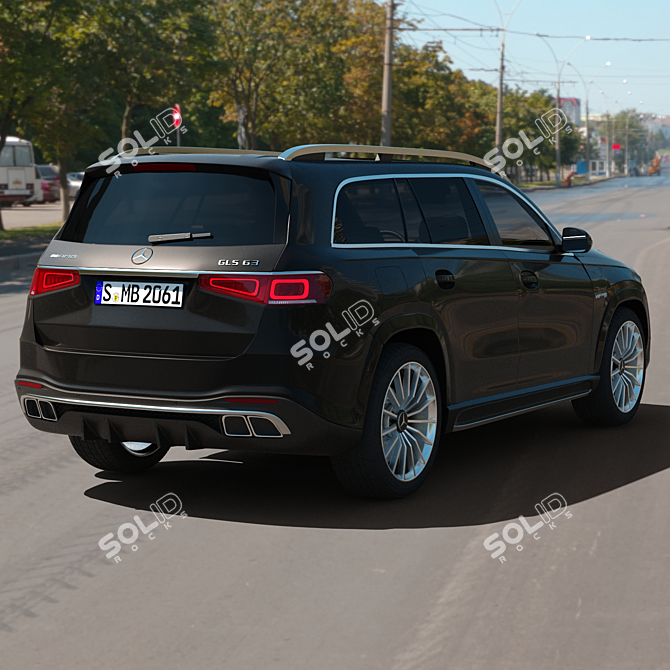 Luxury and Power: Mercedes GLS 63 AMG 3D model image 3