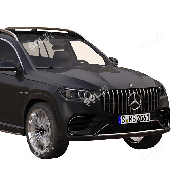 Luxury and Power: Mercedes GLS 63 AMG 3D model image 5