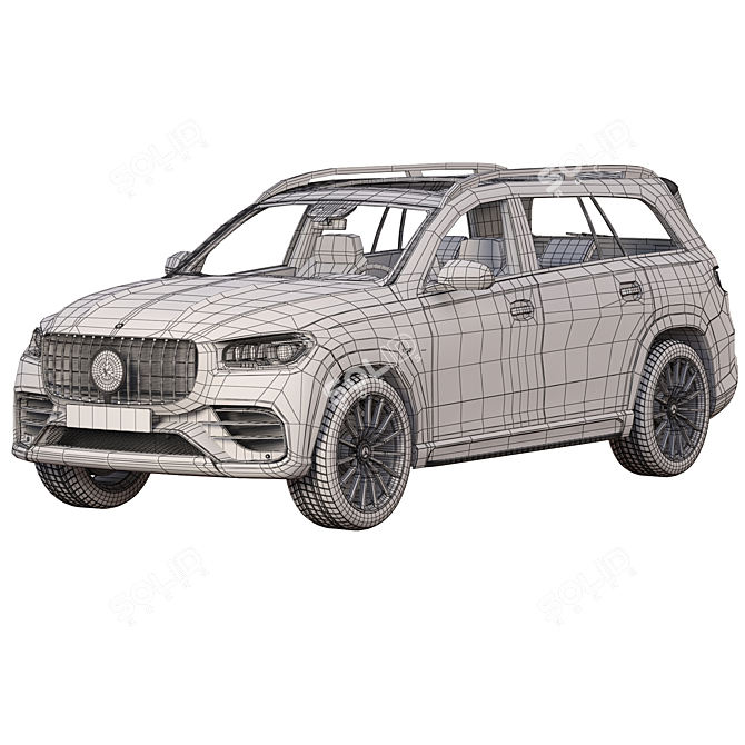 Luxury and Power: Mercedes GLS 63 AMG 3D model image 7