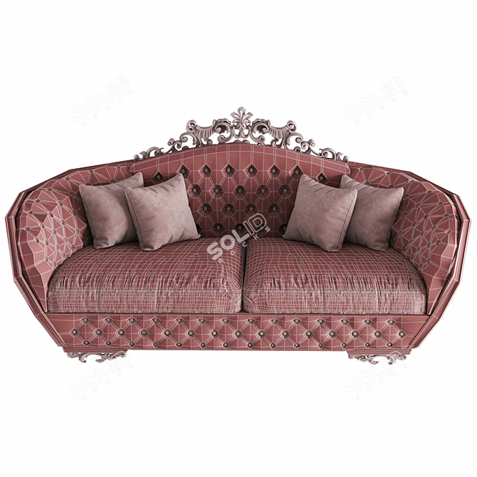 Modern Roz Sofa: V-Ray Render, UV Mapped 3D model image 4