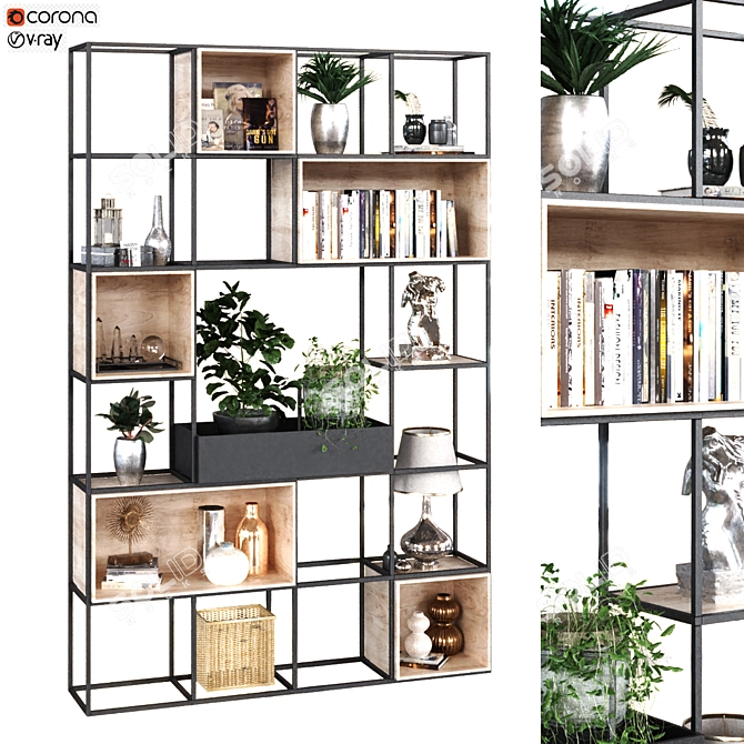 SpaceMax Shelf Furniture Set 3D model image 1