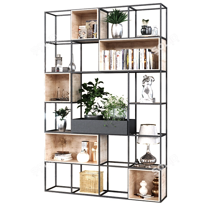 SpaceMax Shelf Furniture Set 3D model image 2