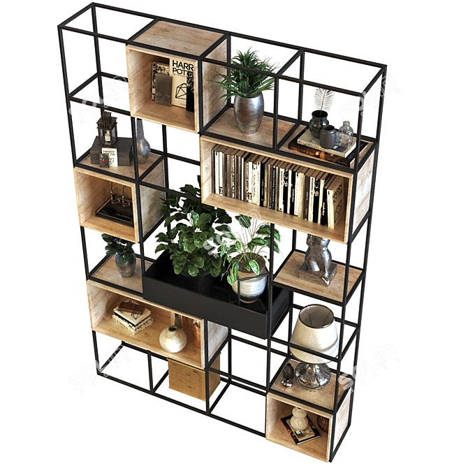 SpaceMax Shelf Furniture Set 3D model image 11