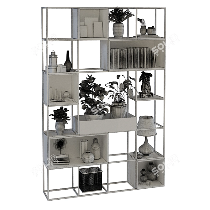 SpaceMax Shelf Furniture Set 3D model image 12