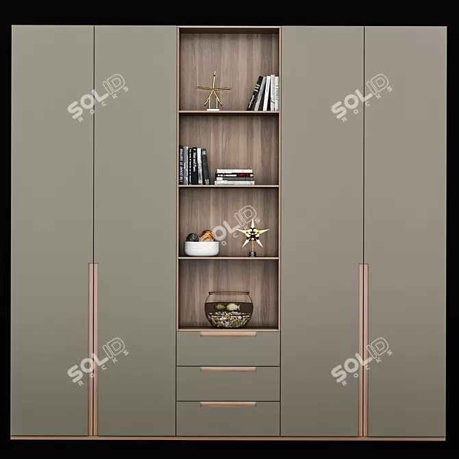 Modern 3m Furniture Shelf 3D model image 1