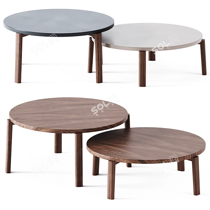 Stylish Tavolino FLY-c 80 Coffee Tables 3D model image 1