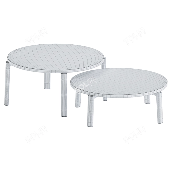 Stylish Tavolino FLY-c 80 Coffee Tables 3D model image 2