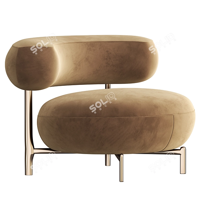 Elegant ELLA Armchair: Stylish Comfort for Modern Spaces 3D model image 4