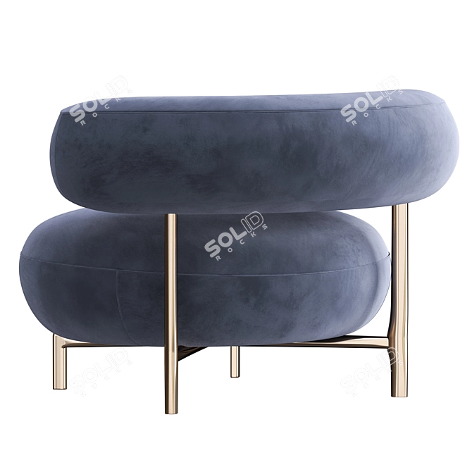 Elegant ELLA Armchair: Stylish Comfort for Modern Spaces 3D model image 5