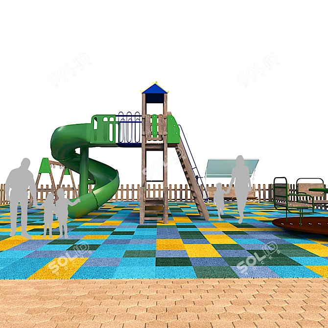 Outdoor Playground Fun Park 3D model image 2