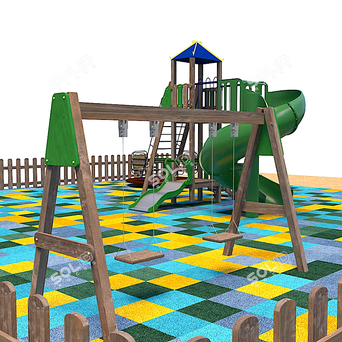 Outdoor Playground Fun Park 3D model image 5
