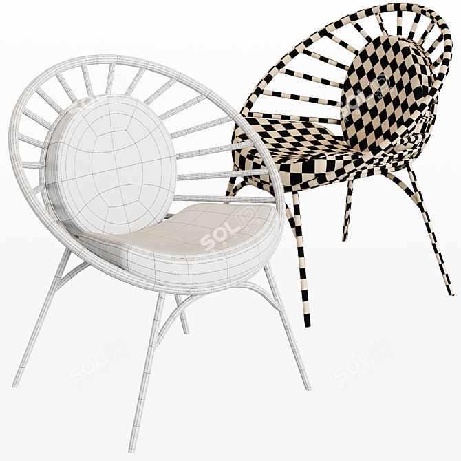 Elegant Reeves Chair for Essential Home 3D model image 3