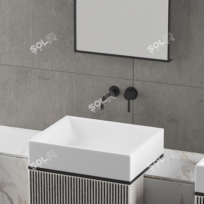 Andrei White Bathroom Design 3D model image 4