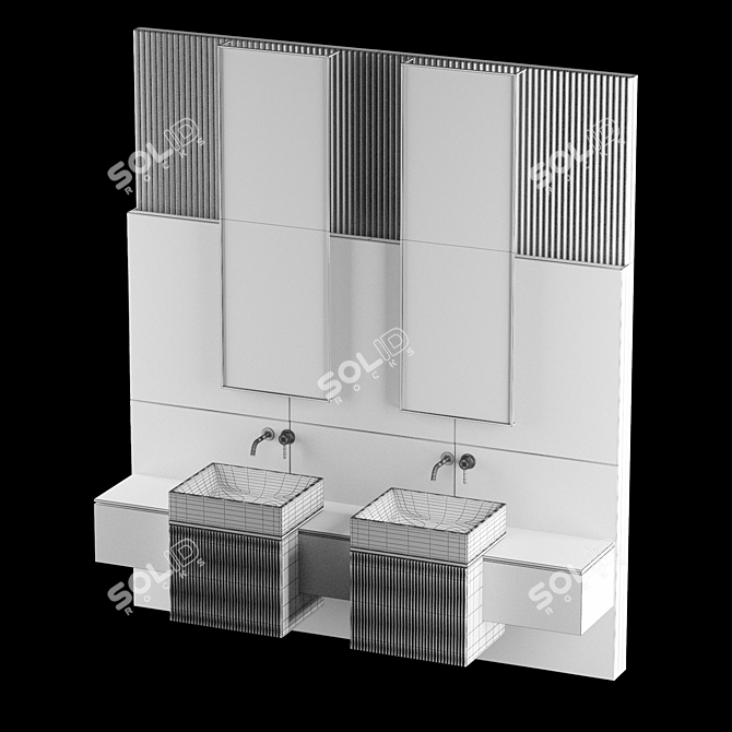 Andrei White Bathroom Design 3D model image 6