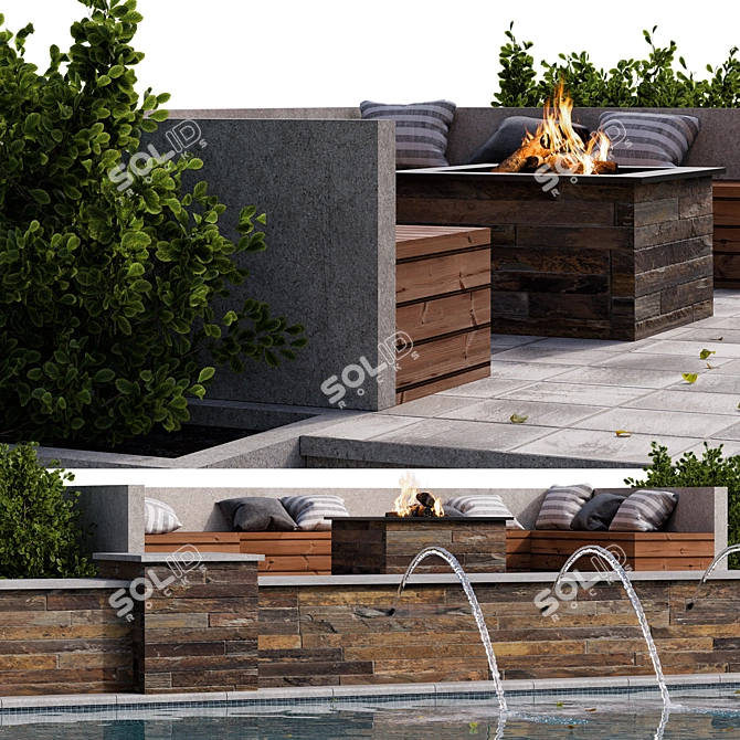 Luxe Pool: 20m2 Modern Design 3D model image 2