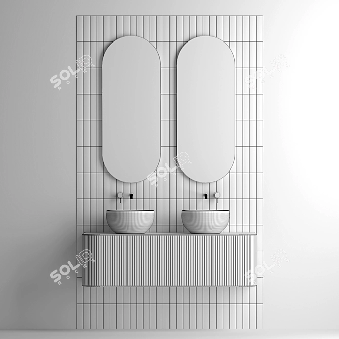 Sleek Bathroom Set 09 - Modern Design 3D model image 2