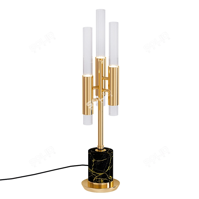 Elegant Cascading Waterfall Table Lamp 3D model image 1