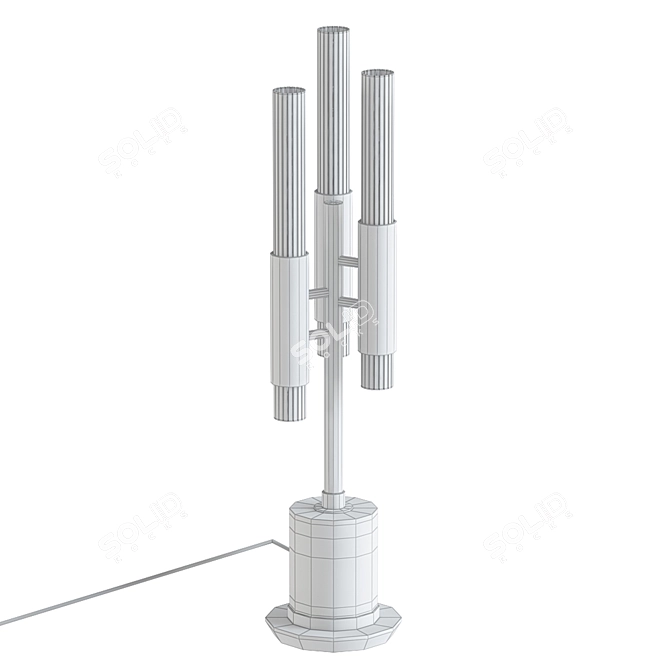 Elegant Cascading Waterfall Table Lamp 3D model image 2