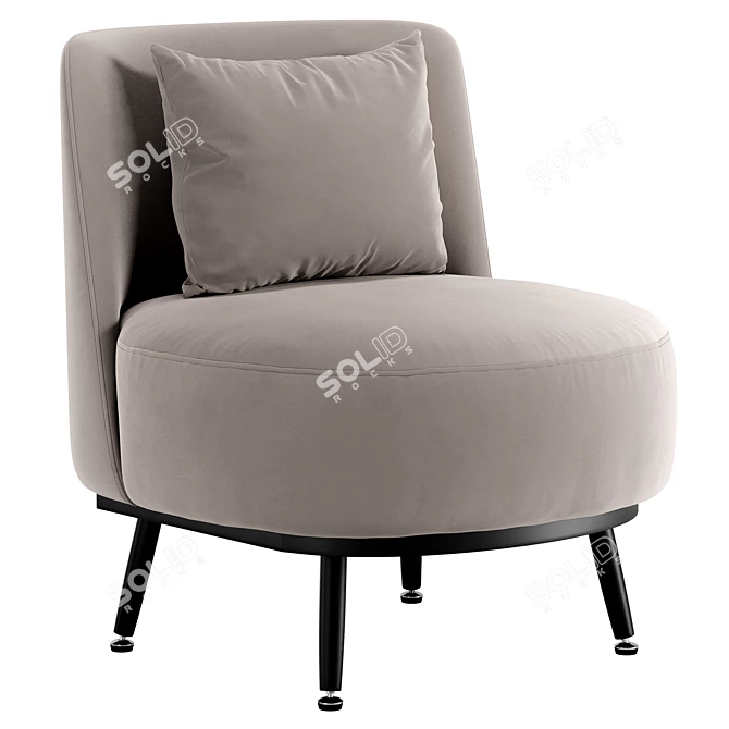 Turbosmooth Armchair: Designer Furniture for Corona Render 3D model image 1