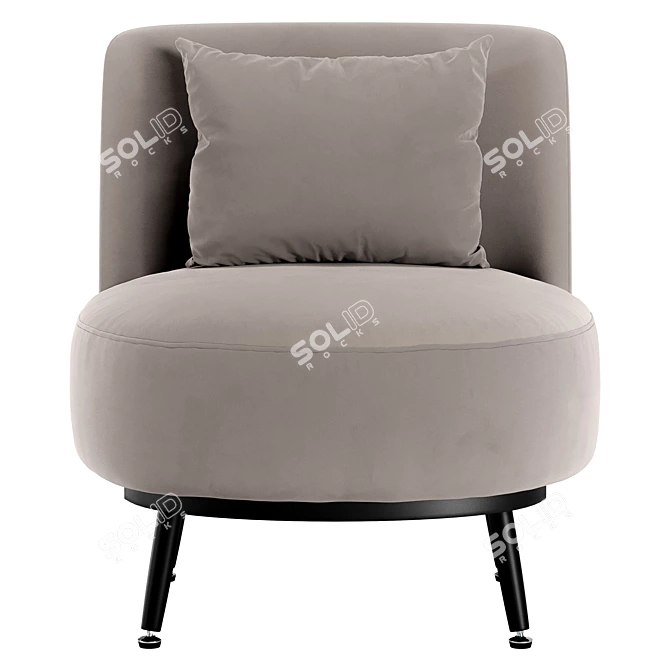 Turbosmooth Armchair: Designer Furniture for Corona Render 3D model image 2