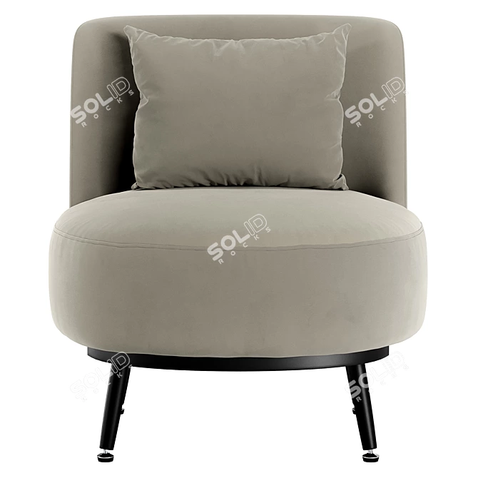 Turbosmooth Armchair: Designer Furniture for Corona Render 3D model image 5
