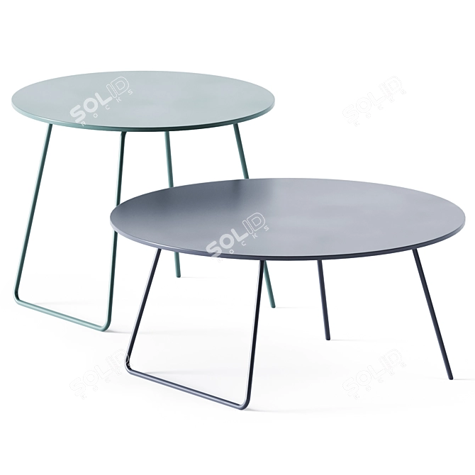 Modern Round Coffee Table: Orbis 3D model image 2