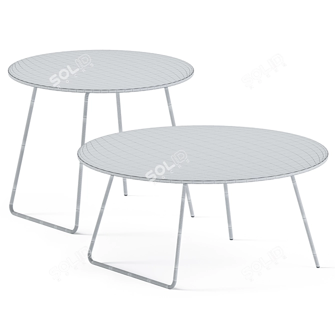 Modern Round Coffee Table: Orbis 3D model image 3