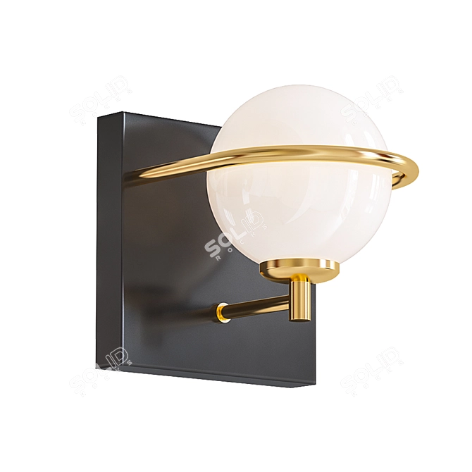 Sleek Revolve Bath Wall Sconce 3D model image 1