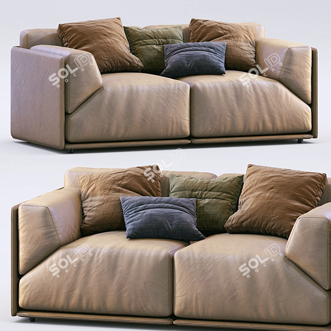 Meridiani Bacon Sofa: Stylish and Versatile Furniture 3D model image 1