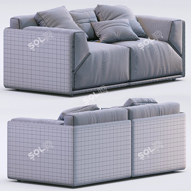 Meridiani Bacon Sofa: Stylish and Versatile Furniture 3D model image 4